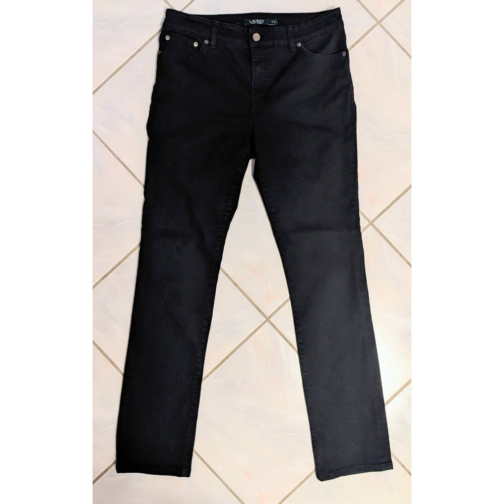 Lauren Ralph Lauren Women's Size 10 32"x31" Jeans Black Premium Straight Stretch